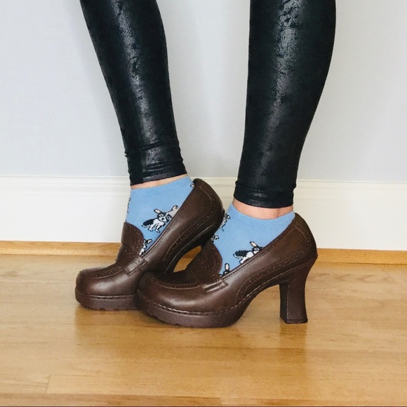 Soda Shoes - Soda Vintage 90s brown platform penny loafers